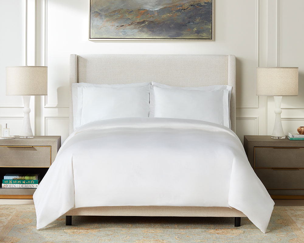 Classic White Bed & Bedding Set main image